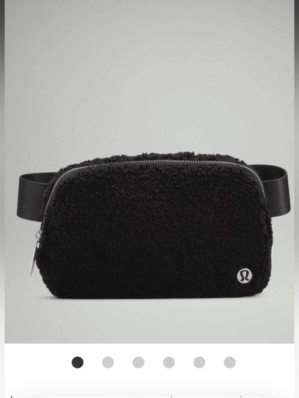 lululemon athletica Black Sherpa Crossbody Belt Bag